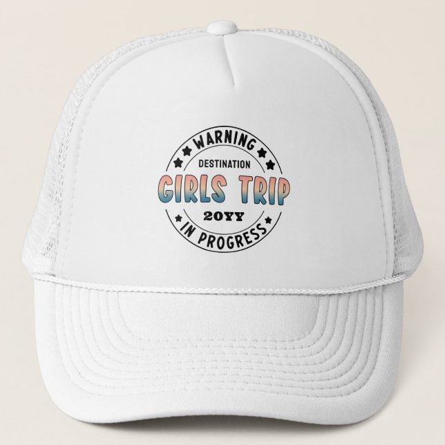 Casquette Voyage de filles sur mesure en cours Dégradé amusa (Devant)