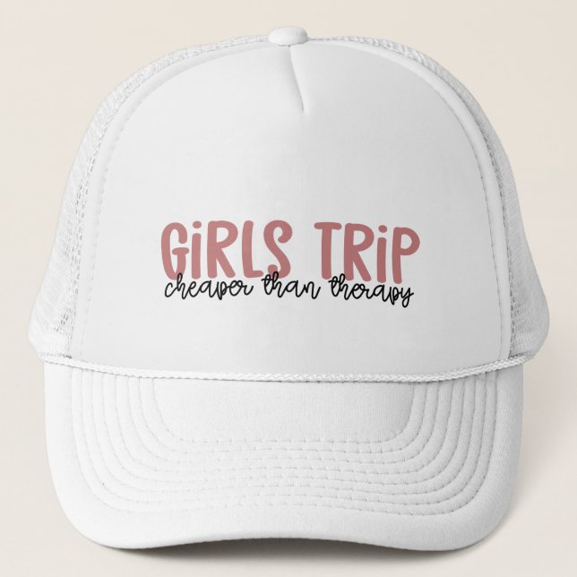 Casquette Voyage des filles moins cher que la thérapie Fille (Devant)