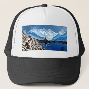 Casquette Vue Panoramique De La Montagne Annapurna Népal