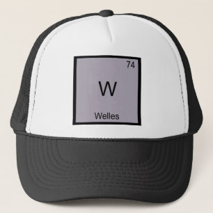 Casquette W - Welles Symbole Élément Chimique Drôle T-Shirt