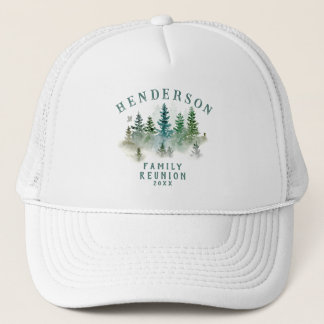 Casquette Watercolor PineTrees Family Reunion Button