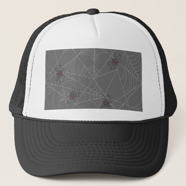 Casquette Web et citrouilles d'araignées d'Halloween (Devant)