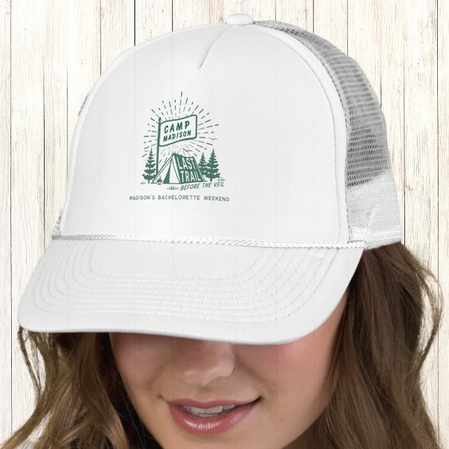 Casquette Week-end de camping pour filles célibataires rétro (Créateur téléchargé)