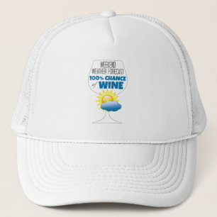 Casquette Weekend Météo Prévision Soleil 100% Chance de Vin