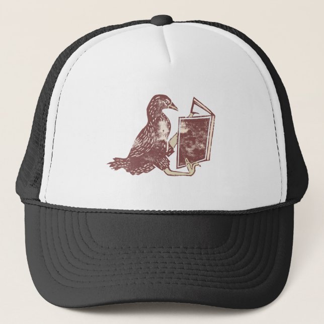 Casquette Weka Bird Lire un livre (Devant)