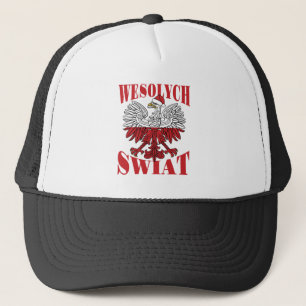 Casquette Wesolych Swiat Polonais Aigle de Noël