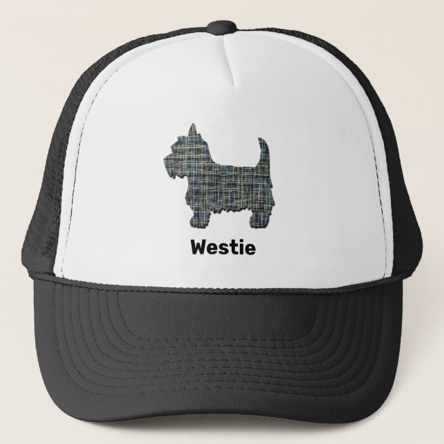 Casquette West Highland Westie Terrier Chien Silhouette Gril (Devant)