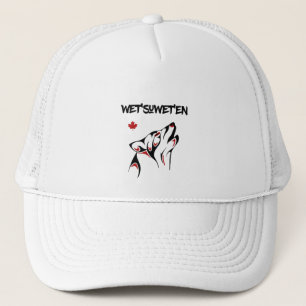 Casquette Wet'suwet'en Howling Wolf Haida Style Tatouage cou