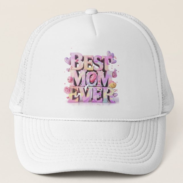 Casquette *~* Whimsical Mother Day Hearts Flowers 3-d AP72 (Devant)