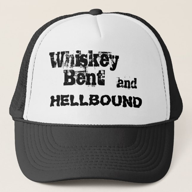 Casquette Whiskey plié, et, HELLBOUND (Devant)