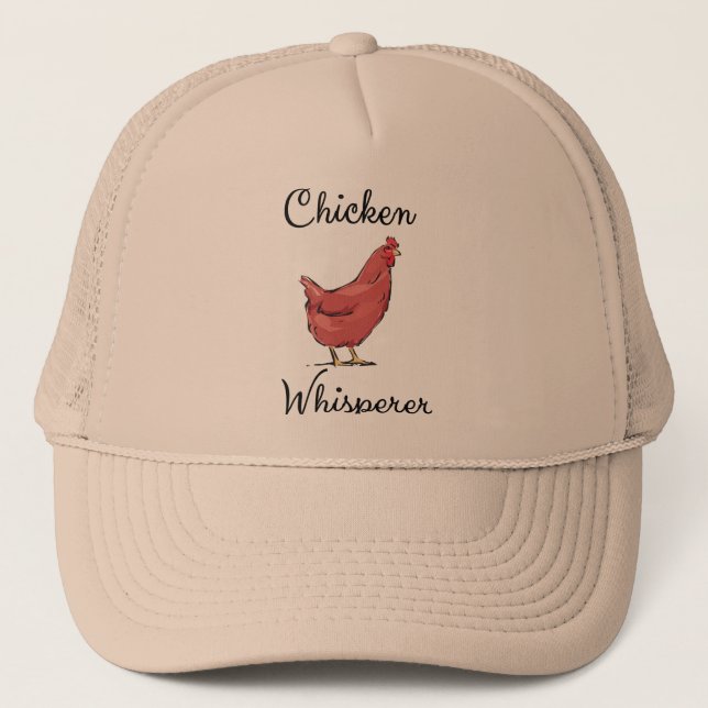 Casquette Whisperer de poulet Hen Aquarelle drôle Humour (Devant)