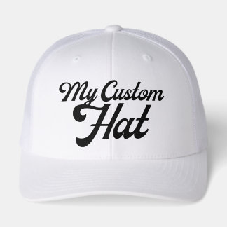 Casquette WHITE Retro 6 Panel Custom Trucker Hat Blank