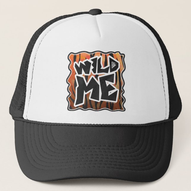 Casquette Wild Me Tiger Hot orange et noir (Devant)