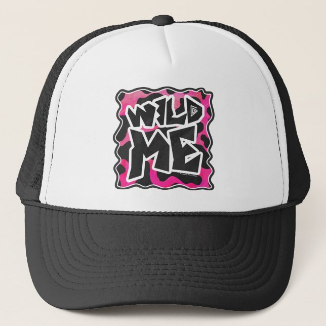 Casquette Wild Me Vache rose et blanc (Devant)