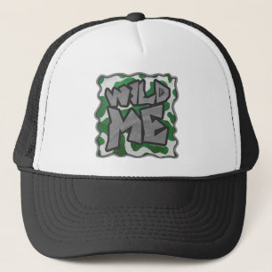 Casquette Wild Me Vache Vert et blanc Imprimer