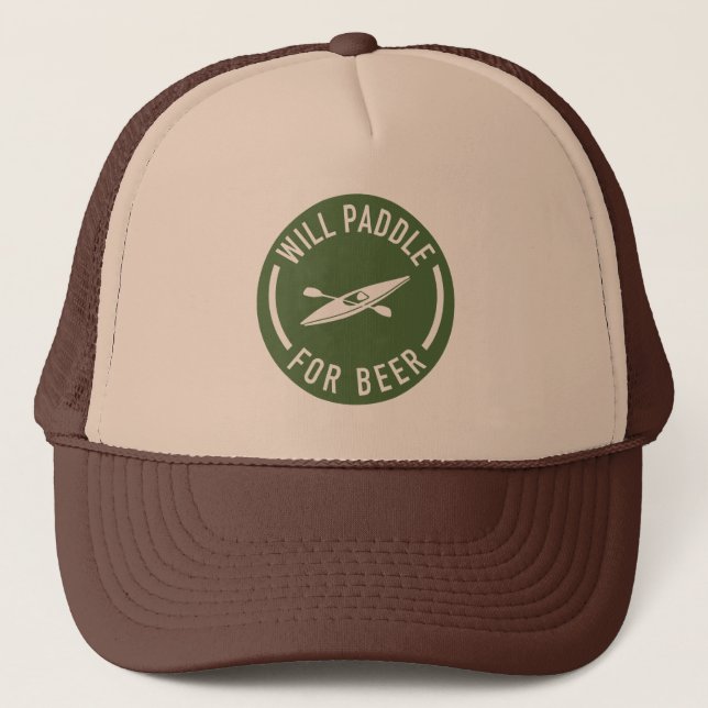 Casquette Will Paddle for Beer (Devant)