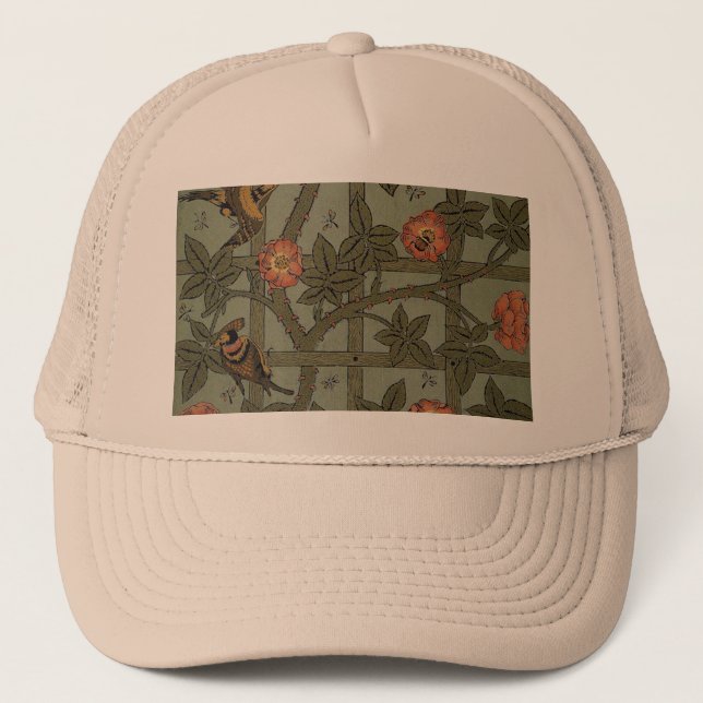 Casquette William Morris Trellis Wallpaper Art (Devant)