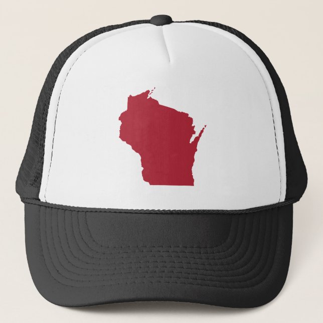 Casquette Wisconsin blanc et rouge (Devant)