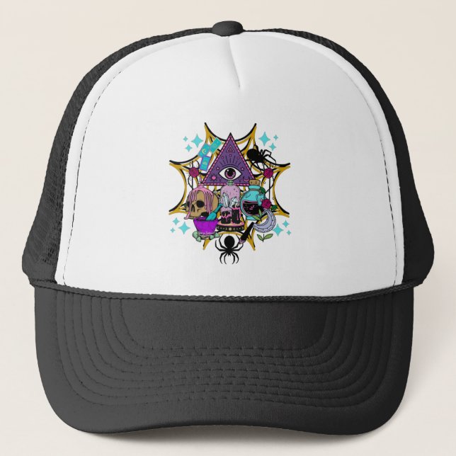 Casquette Witchy Vibes and Spiders (Devant)