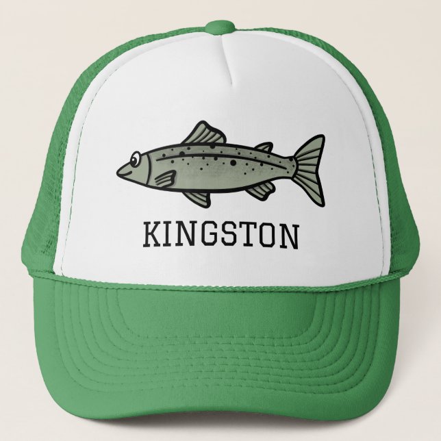 Casquette With Name Fishing Gear Fish Angler Hiking Camping (Devant)