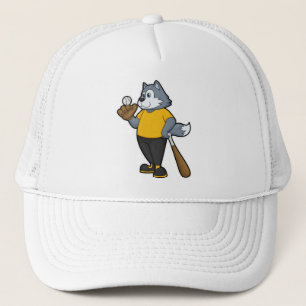 Casquette Wolf au baseball avec batte de baseball