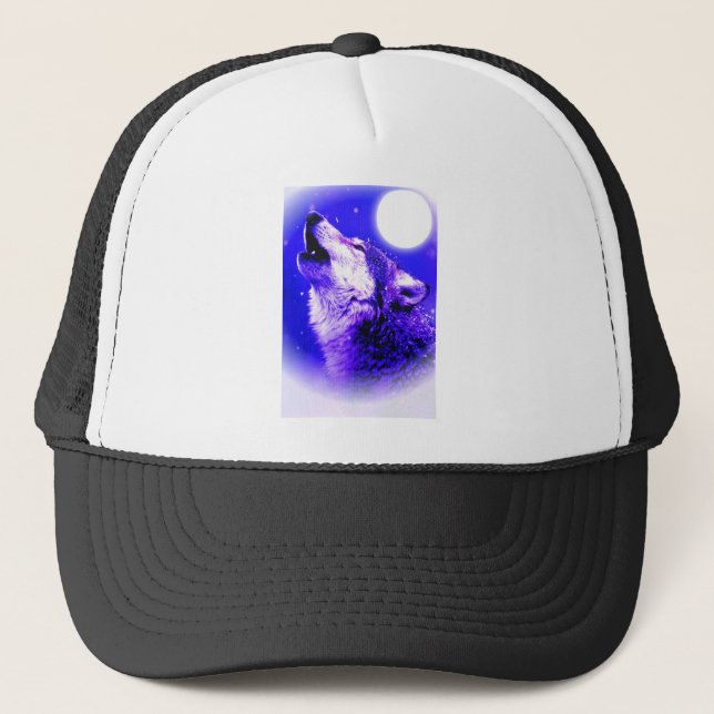 Casquette Wolf Howling à Moon (Devant)