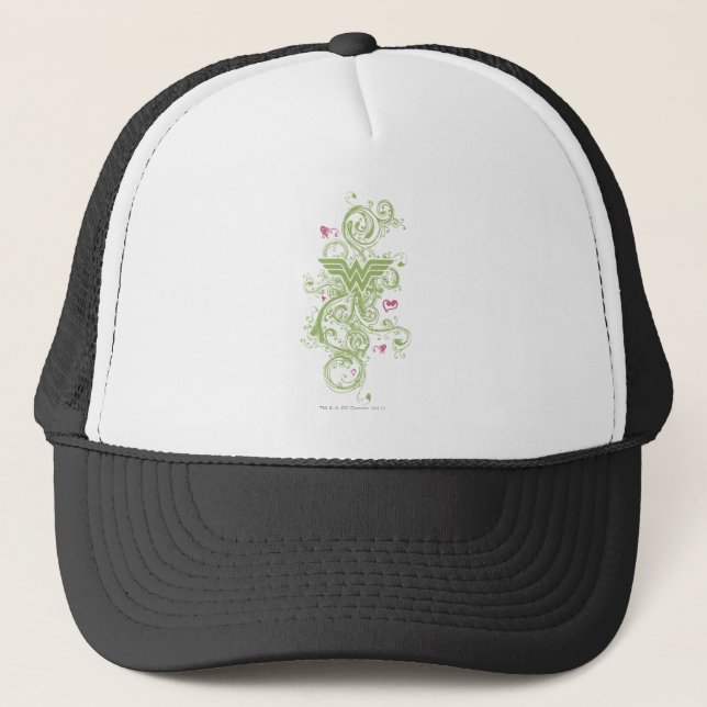 Casquette Wonder Woman Green Swirls Logo (Devant)