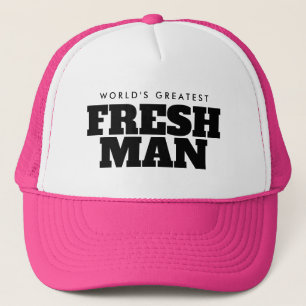 Casquette World's Greatest Freshman pink girl's Trucker Hat