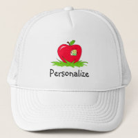 Worm En Pomme Rouge Avec Nom