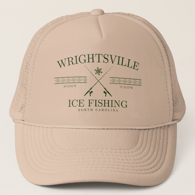 Casquette Wrightsville Beach Ice Fishing, Caroline du Nord (Devant)