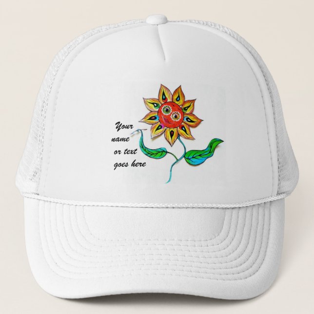 Casquette Writing Sunflower (Devant)