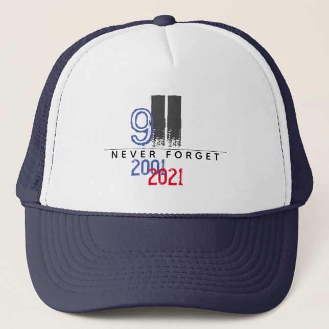 Casquette WTC 911 Patriotique N'oublions jamais le 20e anniv (Devant)