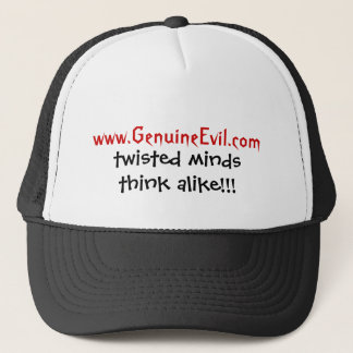 Casquette www.GenuineEvil.com, des esprits tordus pensent de