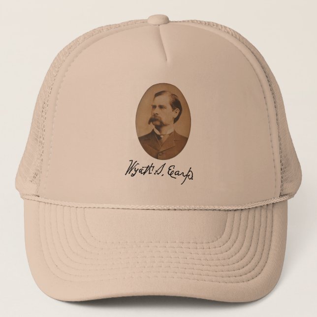 Casquette Wyatt Earp Portrait et signature (Devant)