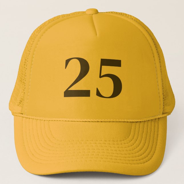 Casquette Yellow Color Birthday Gift Hat (Devant)