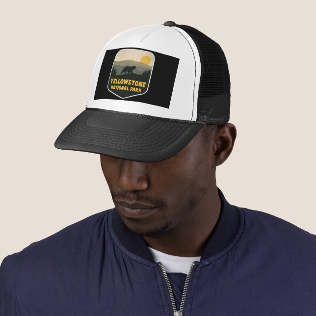 Casquette Yellowstone National Park USA Ours Souvenir (En situation)