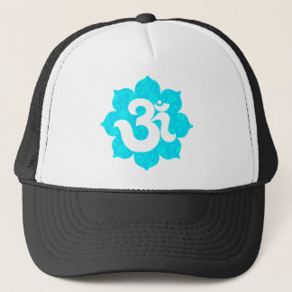 Casquette Yoga OM dans Lotus bleu-clair