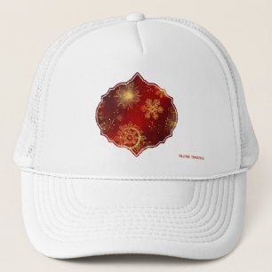 Casquette Yuletide Opulence : Threads dorés de Noël