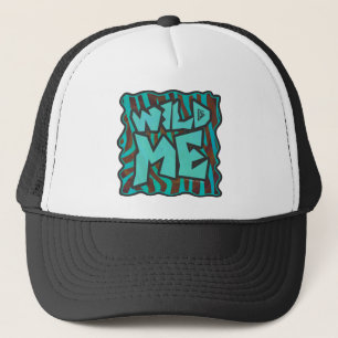 Casquette Zebra Brown et Turquoise Wild Me Design
