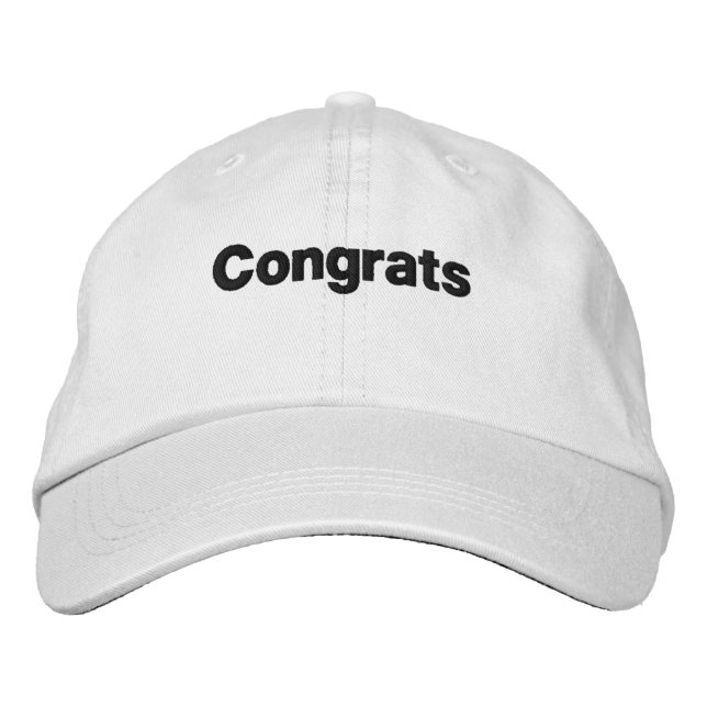 Casquettes blancs Félicitations personnalisées Nom (Devant)