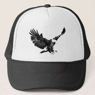 Casquettes d'aigle noir et blanc