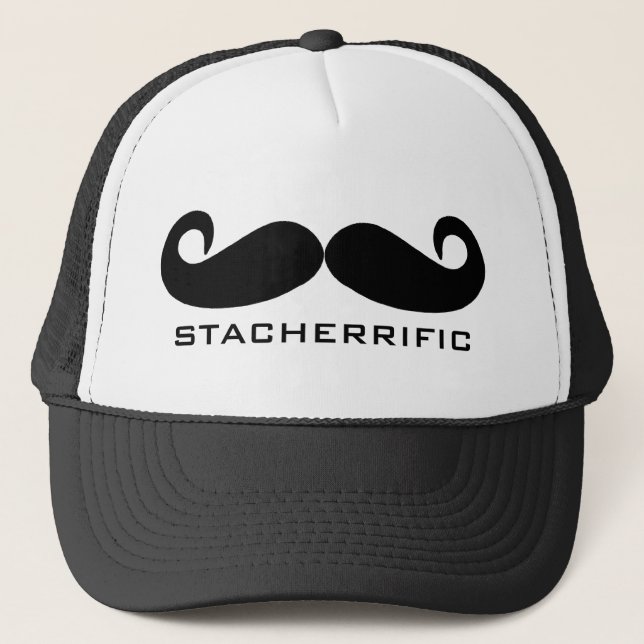 Casquettes de camionneur de fierté de moustache (Devant)
