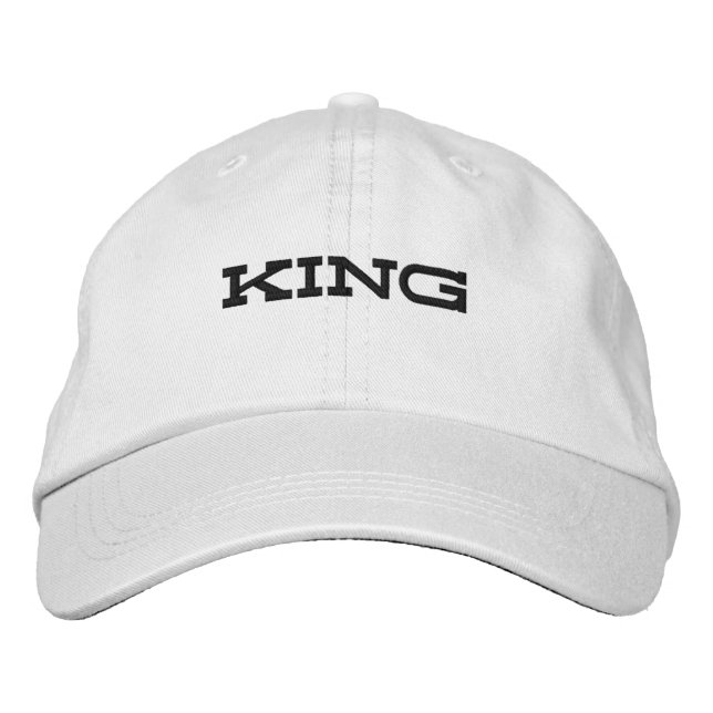 Casquettes de couleur blanche brodée Casquettes Ki (Devant)