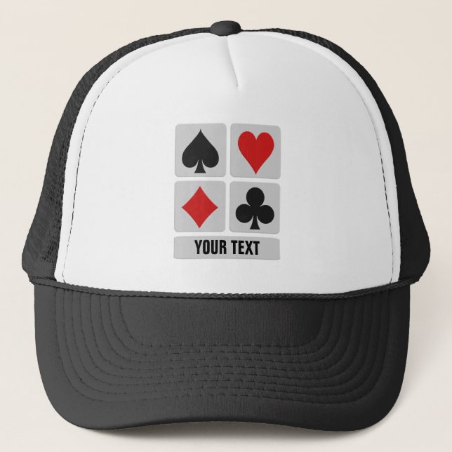 Casquettes de coutume de joueur de carte (Devant)