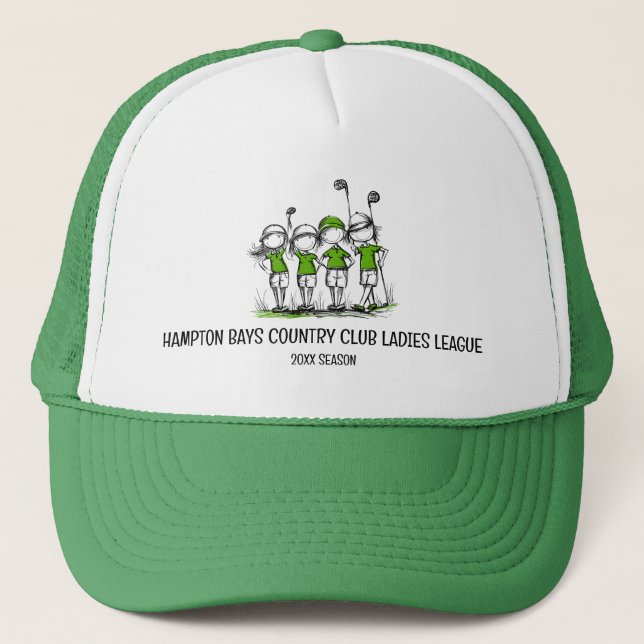 Casquettes de la Ligue de Golf des Dames customisé (Devant)