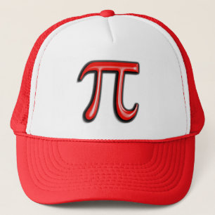Casquettes rouges de symbole de 3D pi