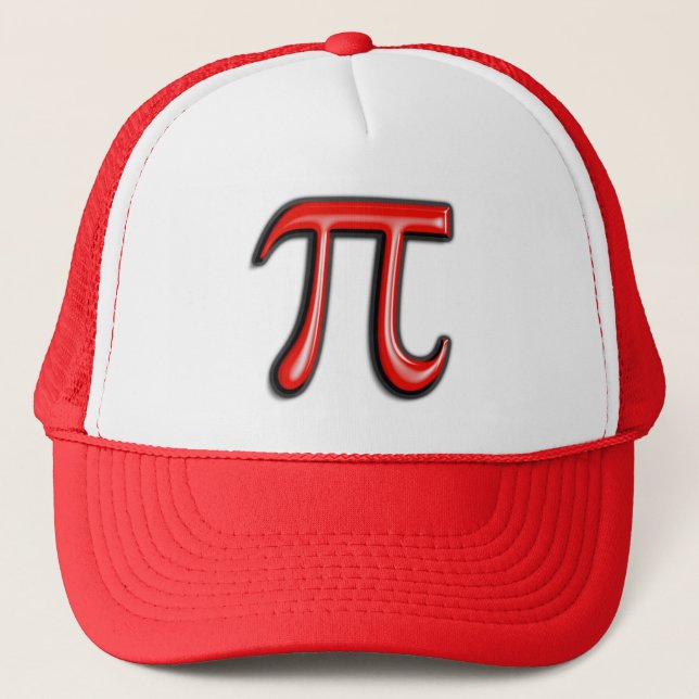 Casquettes rouges de symbole de 3D pi (Devant)