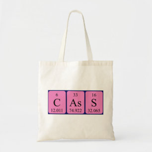 Cass periodic table name tote bag