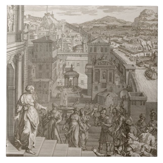 Cassandra Foretells the Trojans Their Fate and is Tile (Front)