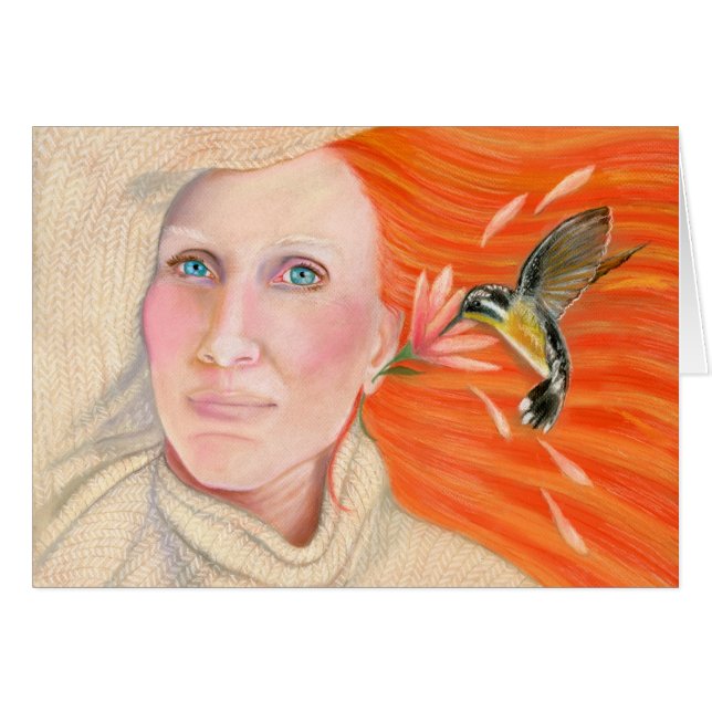 Cassandra's Hummingbird Card (Front Horizontal)